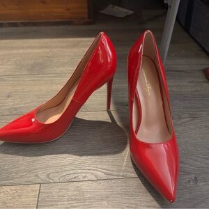 Chic Red Patent Leather Heels